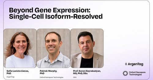 Speakers at the Beyond Gene Expression: Single-Cell Isoform-Resolved Biology webinar: Sofía Lavista Llanos, Patrick Murphy and Prof. Soren Hayrabedyan
